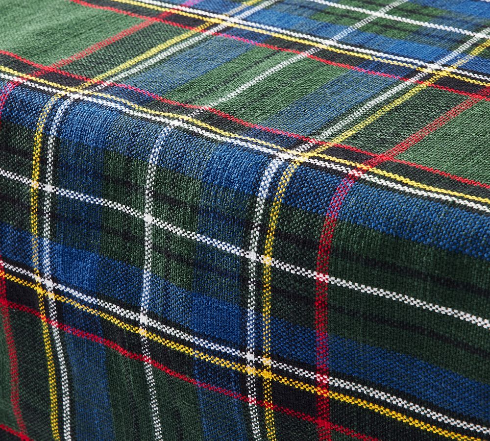 Stewart Plaid Cotton Table Runner Pottery Barn