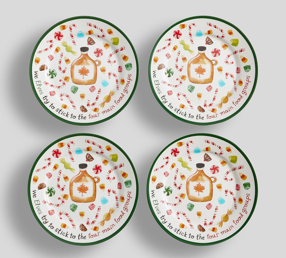 Elf Appetizer Plates Set of 4 Pottery Barn