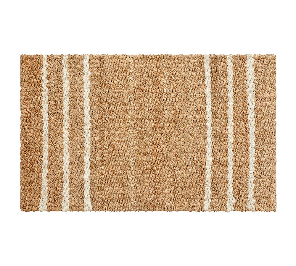 Three Stripe Jute Doormat
