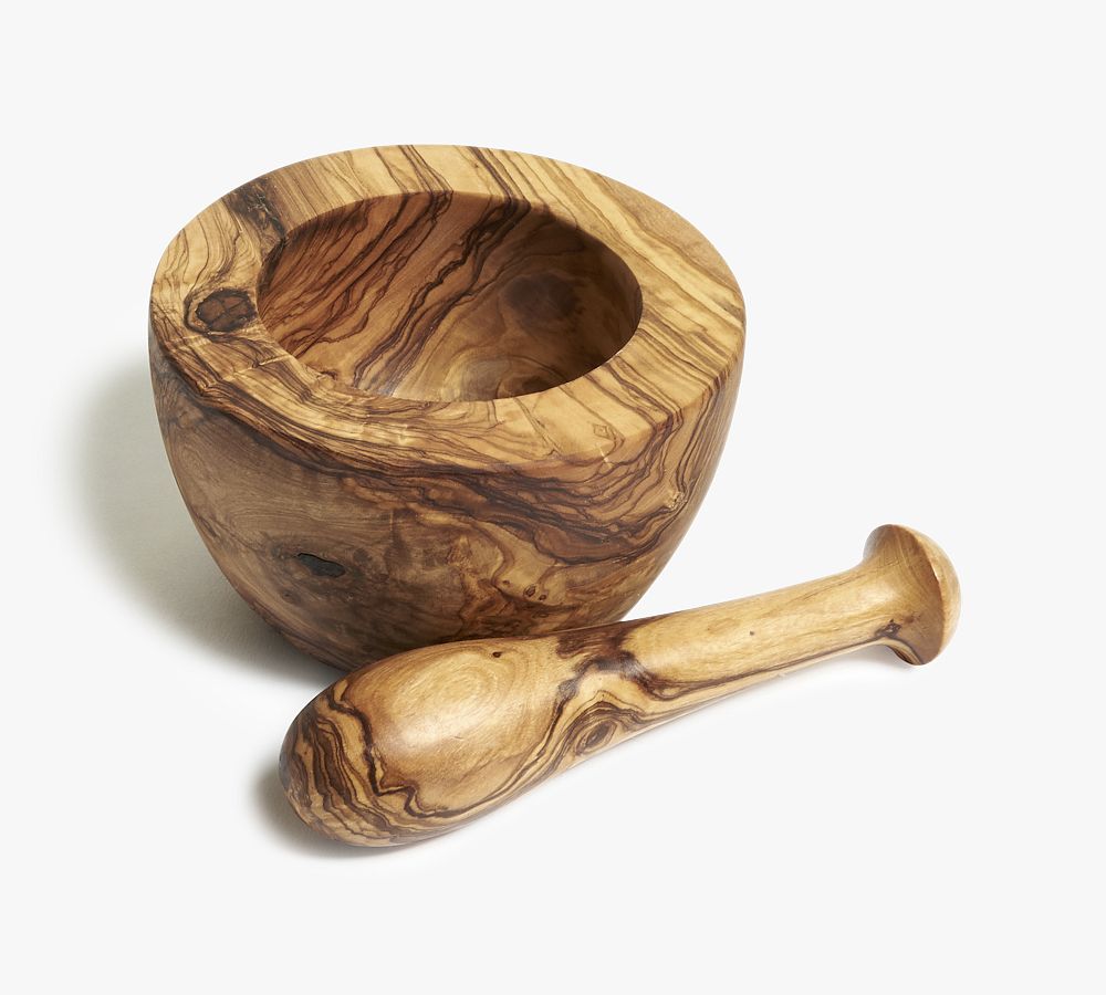 Olive Wood Mortar and Pestle Set - Forest Decor