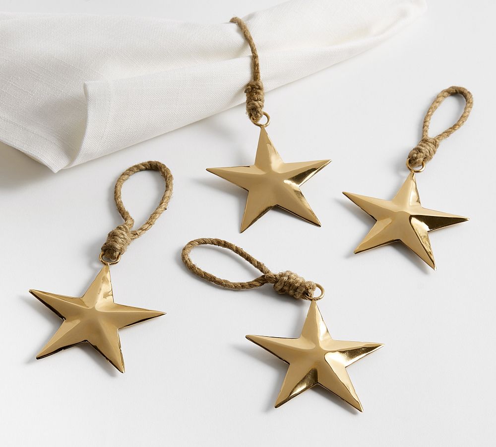 Gold star clearance napkin rings