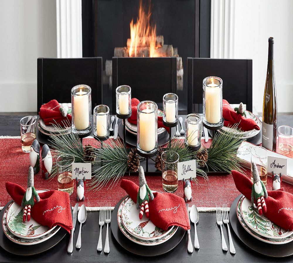 12 Gnomes of Christmas Stoneware Appetizer Plates Pottery Barn