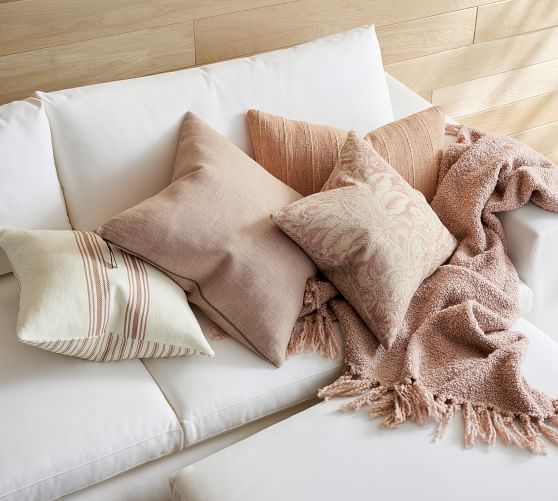 Pottery barn linen store pillows