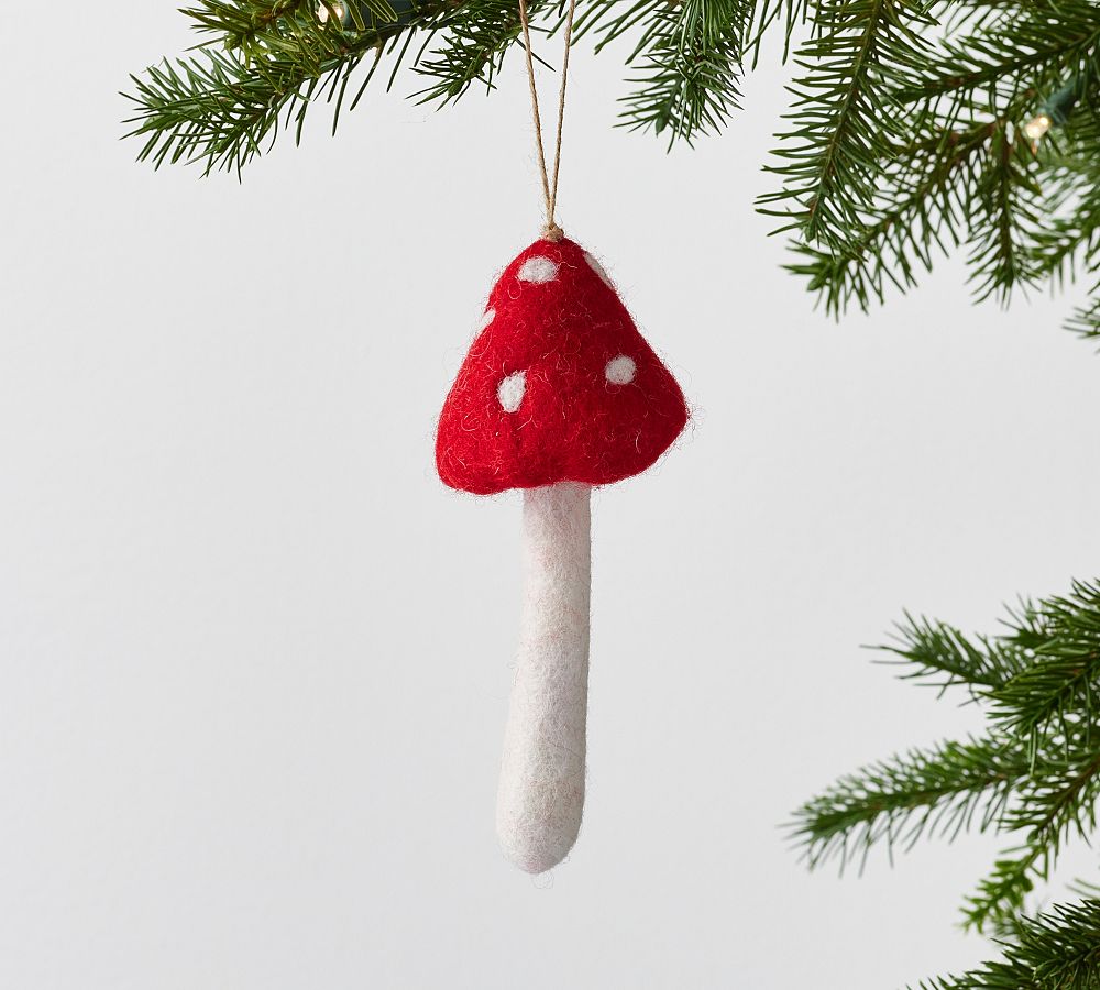 Handcrafted Felt Mushroom Ornament