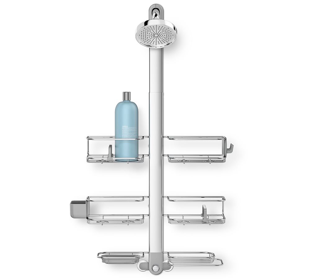 simplehuman Adjustable and Extendable Shower Caddy XL, Stainless Steel and  Anodized Aluminum 