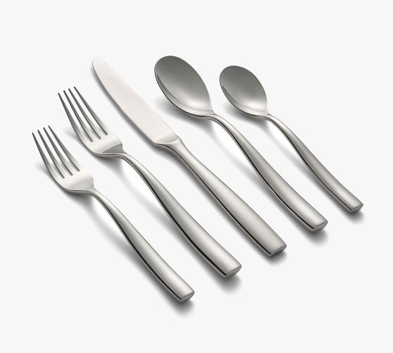 100 Pieces Silverware Set Stainless Steel Flatware Set Pearled Edge Cutlery  Set Includes Knife Fork Spoon Beading Eating Utensil for Home and