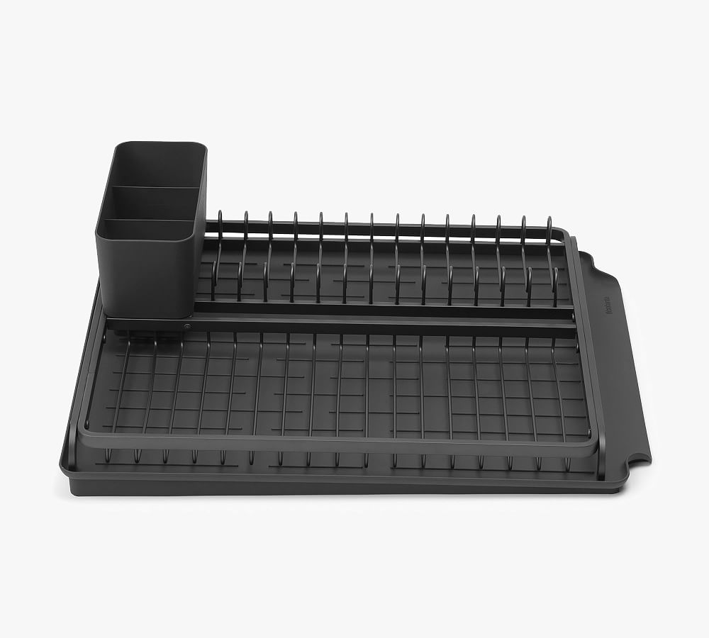 Crate&Barrel Brabantia Dark Grey Compact Dish Drying Rack