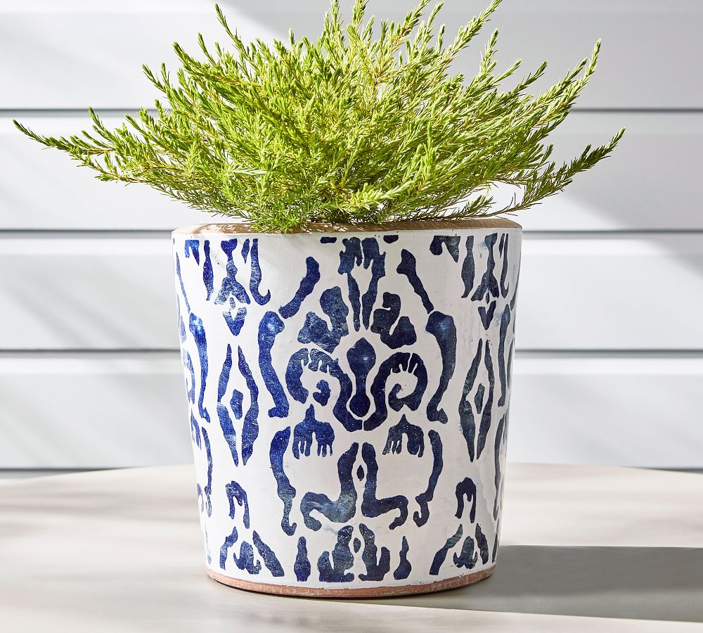 Imprint Painted Ceramic Planters