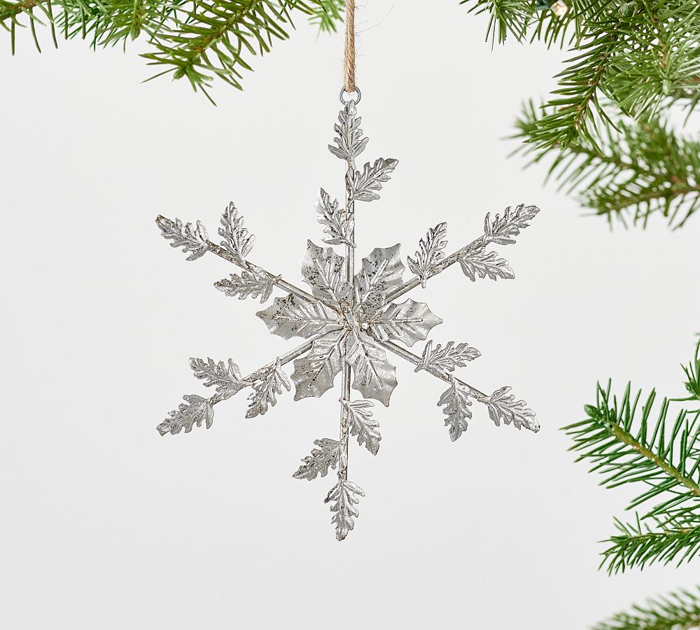 6.25 Glitter Snowflake Christmas Ornaments, Pack of 12 