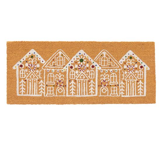 Gingerbread Village Doormat Pottery Barn