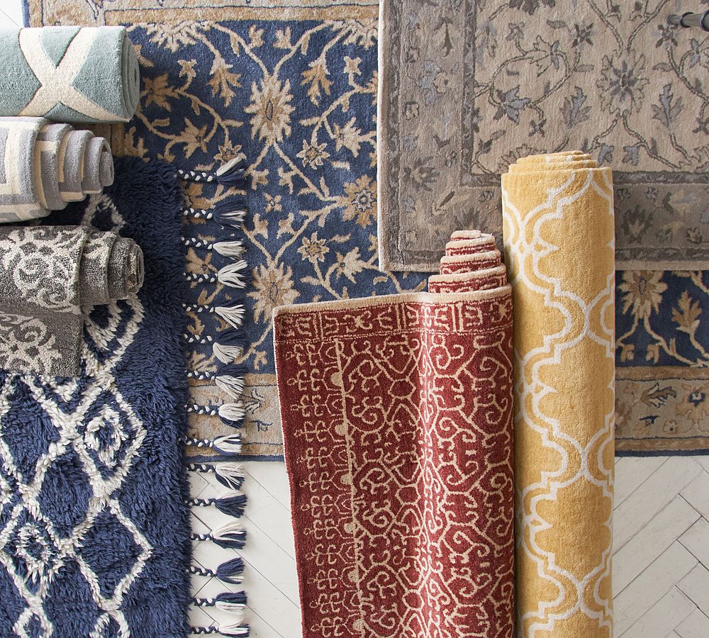 Malika PersianStyle HandTufted Wool Rug Pottery Barn