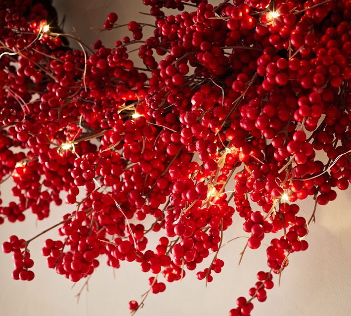 Faux Red Mini Berry Garland + Reviews, Crate & Barrel in 2023