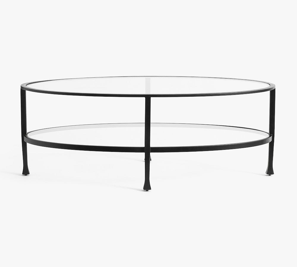 Tanner Oval Glass Coffee Table Pottery Barn
