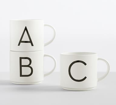 Mason Stoneware Stackable Alphabet Mug | Pottery Barn