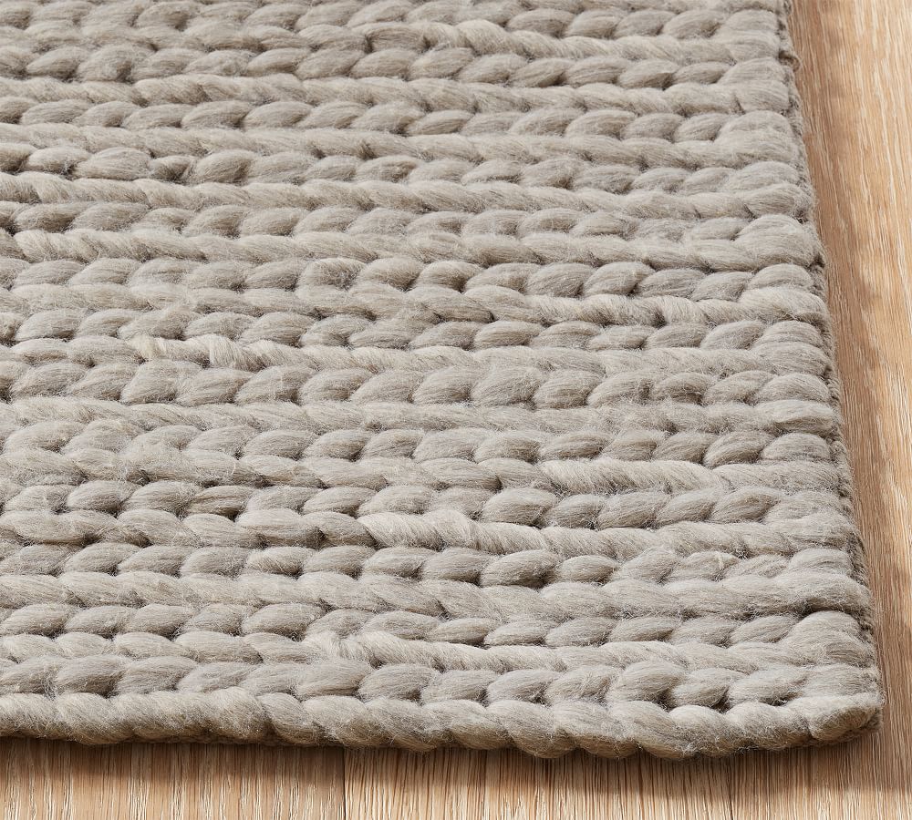 Chunky Knit Sweater Performance Outdoor Rug Pottery Barn