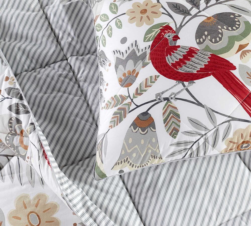 Jolly Bird Reversible Percale Sham Pottery Barn