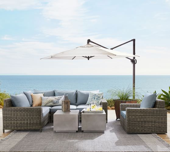 Premium Sunbrella® Wooden Cantilever Umbrella Outdoor Umbrellas