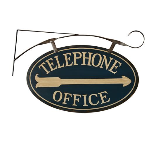 Telephone Office Sign | Wall Decor | Pottery Barn