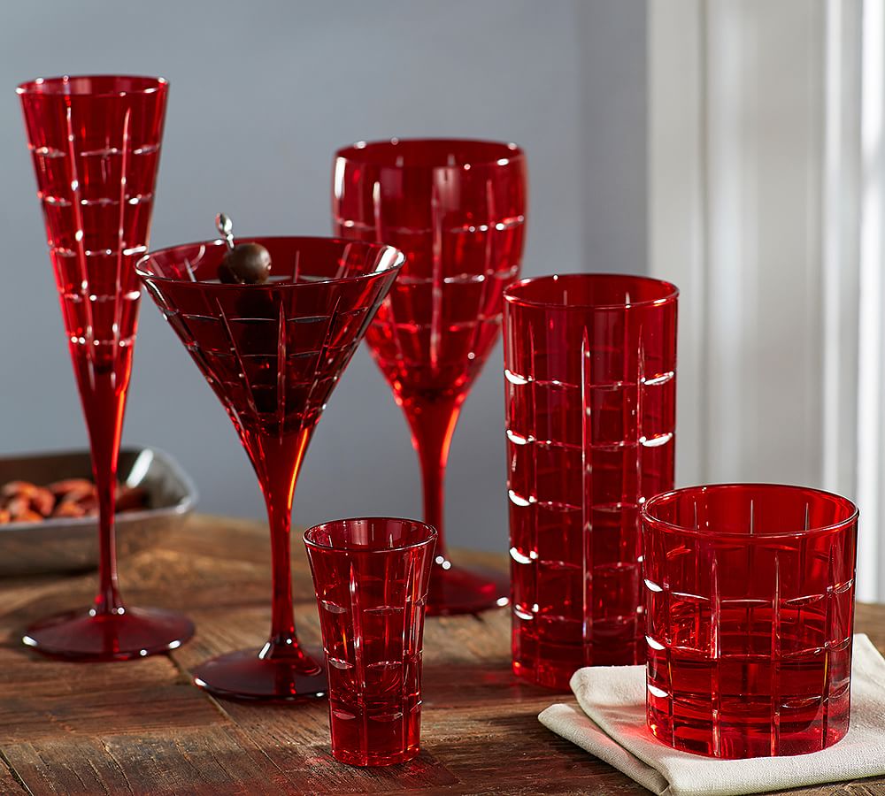 Library Glassware Wine Glass,S et of 6 - Red