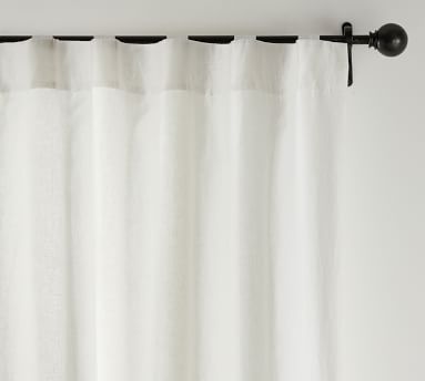 Custom Belgian Flax Linen Curtain - Classic Ivory | Pottery Barn