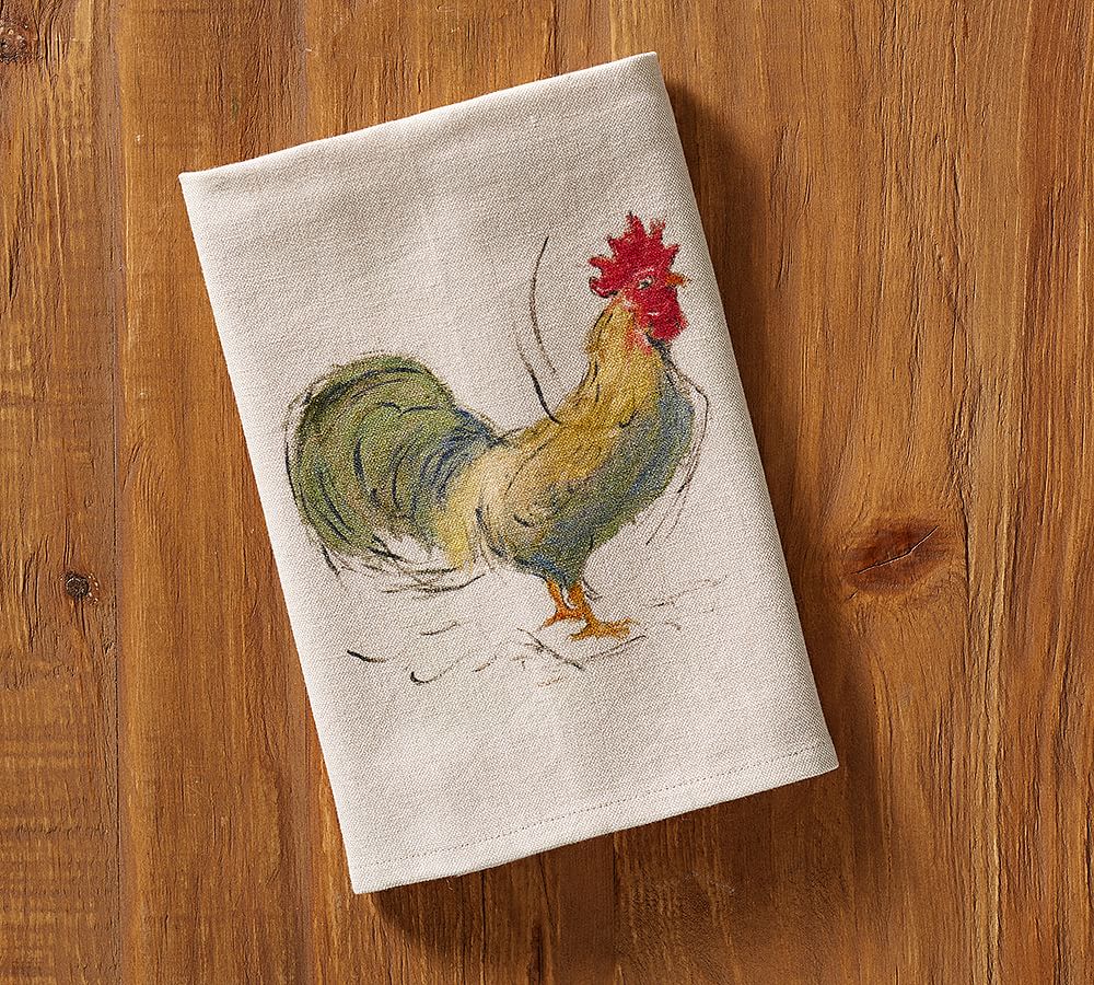 Rooster Tea Towel Set of 2  Kitchen & Table Linens, Tea Towels