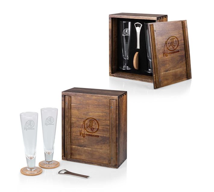 Baltimore Ravens Decanter Gift Set with Wood Gift Box - Football