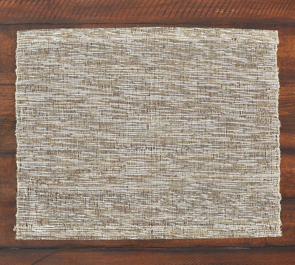 Shimmer Nubby Handwoven Hemp/Ramie Placemats Set of 4 Pottery Barn