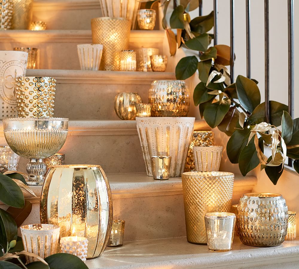 Eclectic Mercury Hurricanes Candle Holder Pottery Barn