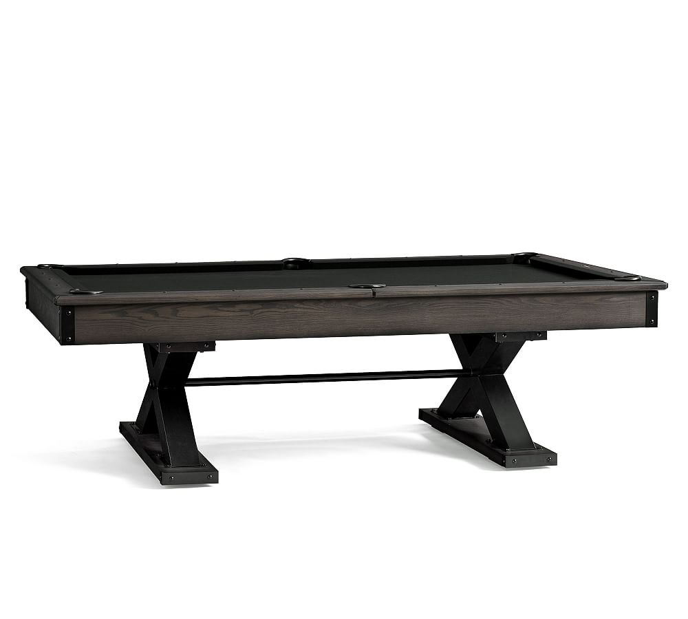 Industrial XBase Pool Table Game Table Pottery Barn