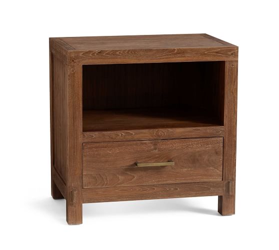 Menlo Reclaimed Teak Nightstand Pottery Barn
