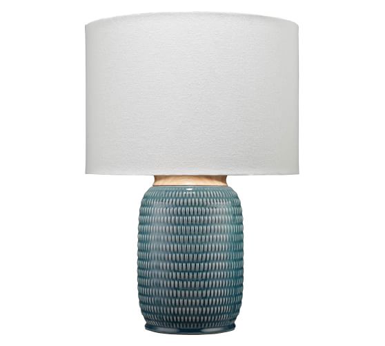 pottery barn blue lamps