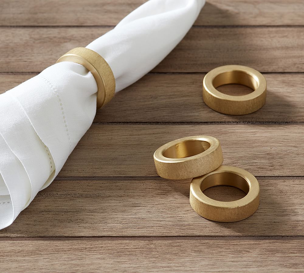 Matte Gold finish Napkin Ring, Set of 4 Pottery Barn
