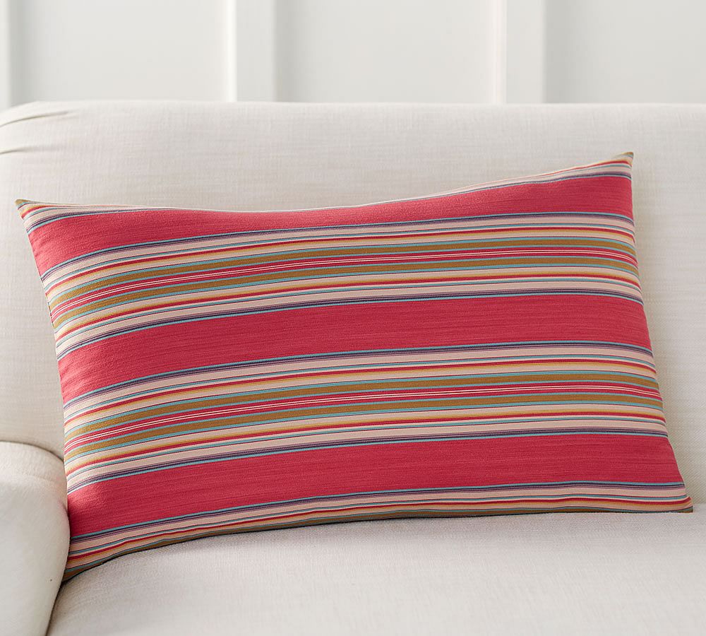 Davis Stripe Lumbar Decorative Pillow Cover Pottery Barn