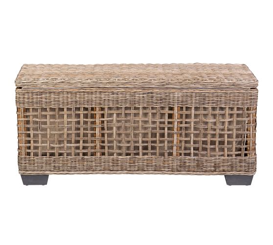 Rattan Shoe Storage Bench Pottery Barn