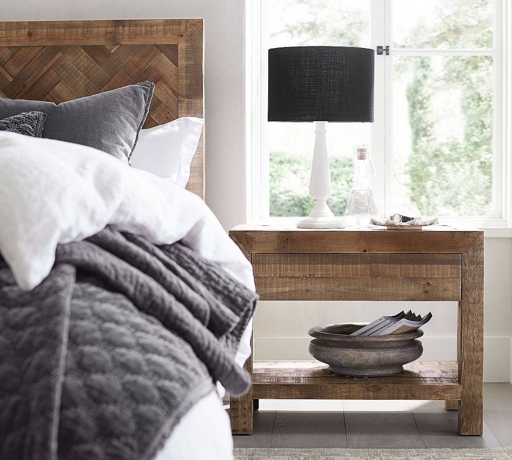 Hensley Reclaimed Wood Nightstand Pottery Barn