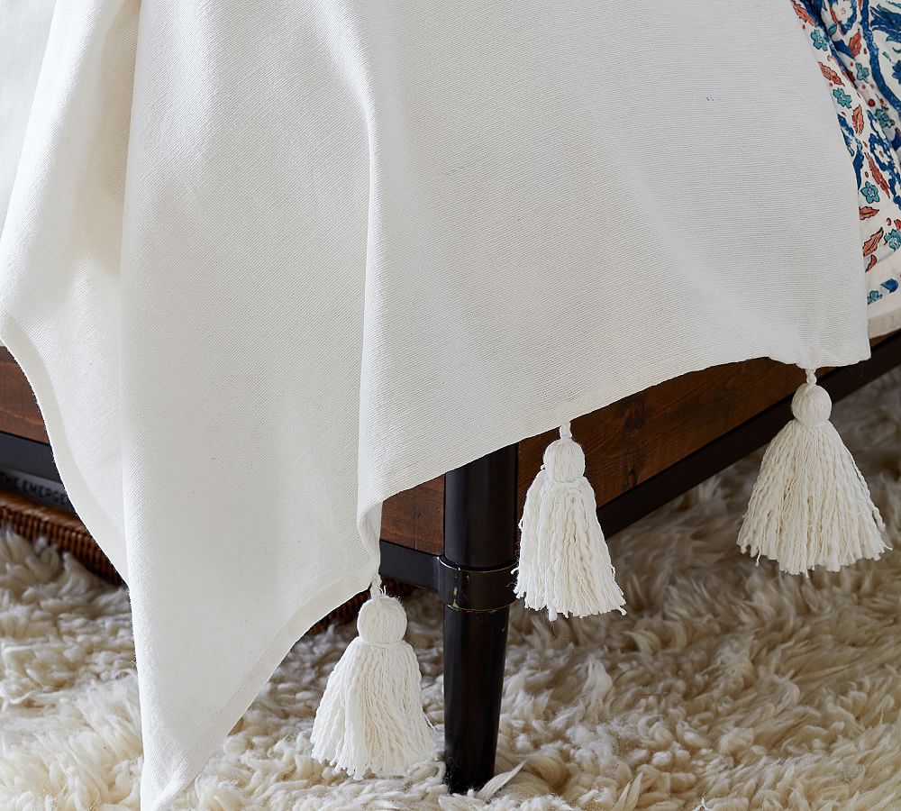 Oversized Pom Pom Throw Blanket Pottery Barn