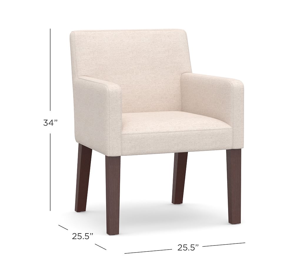 Classic Upholstered Dining Armchair Pottery Barn