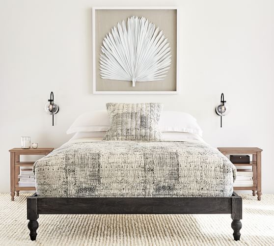 Palm Leaf Shadow Box Art White Wall Art Pottery Barn