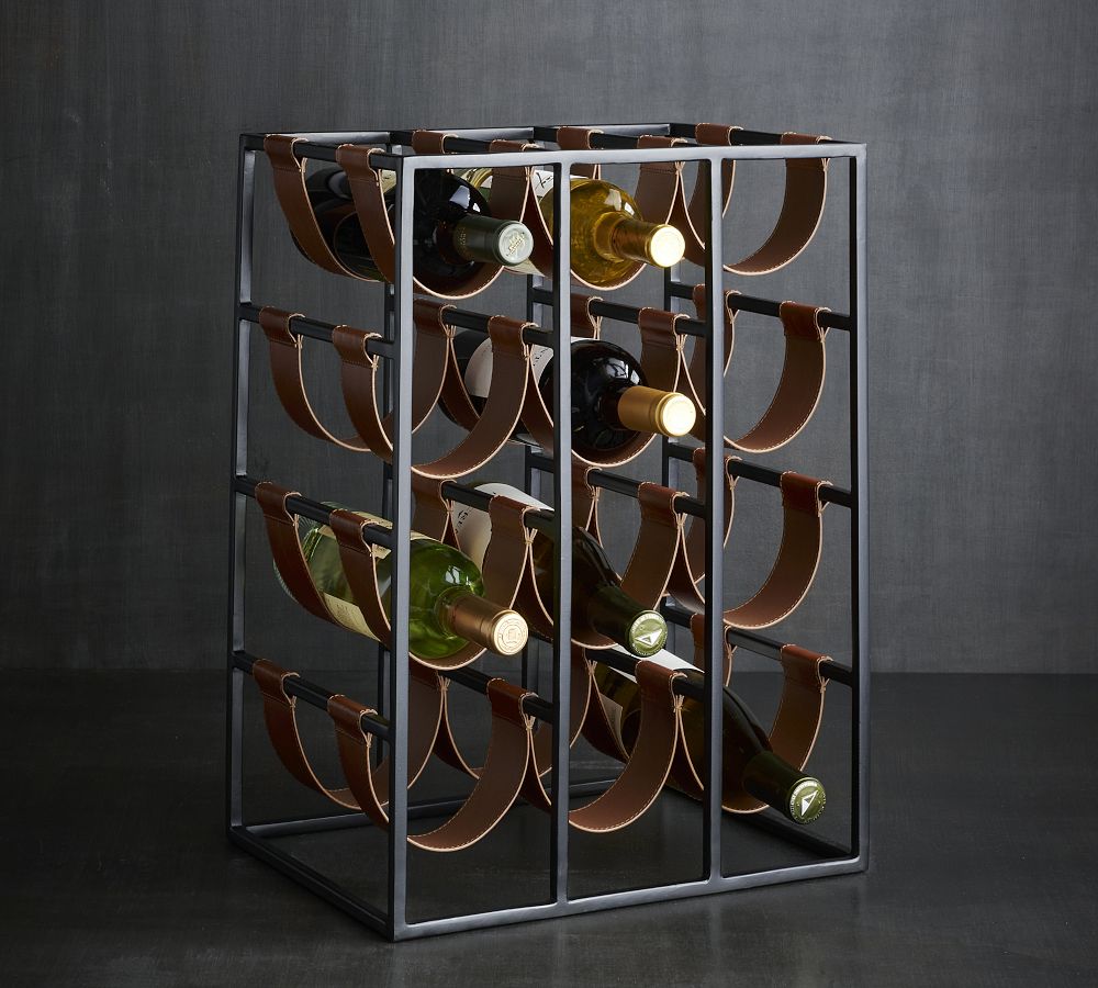 Pottery barn wine shelf hot sale