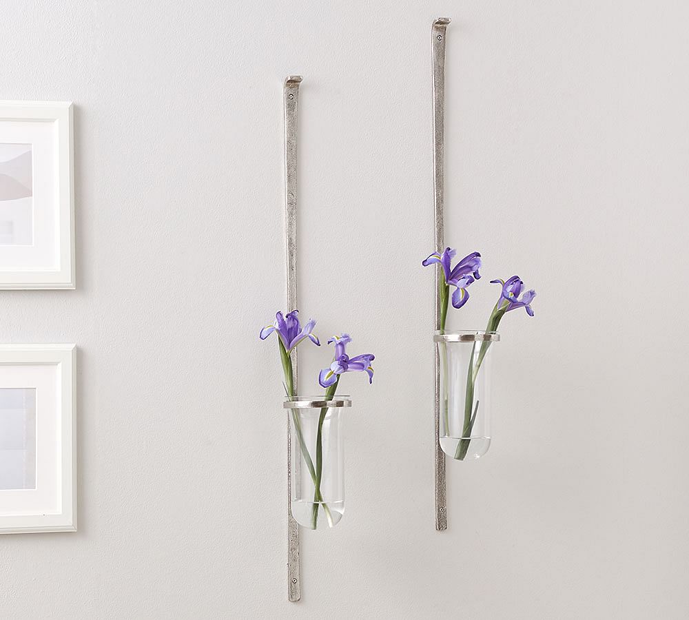 Artisanal Wall Mount Vase Nickel Pottery Barn