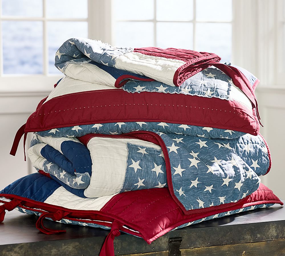 Stars & Stripes Reversible Quilt & Shams Pottery Barn