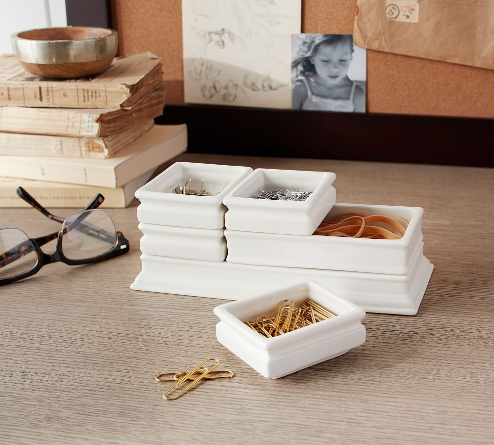 Stacking Boxes Desk Organizer | Pottery Barn