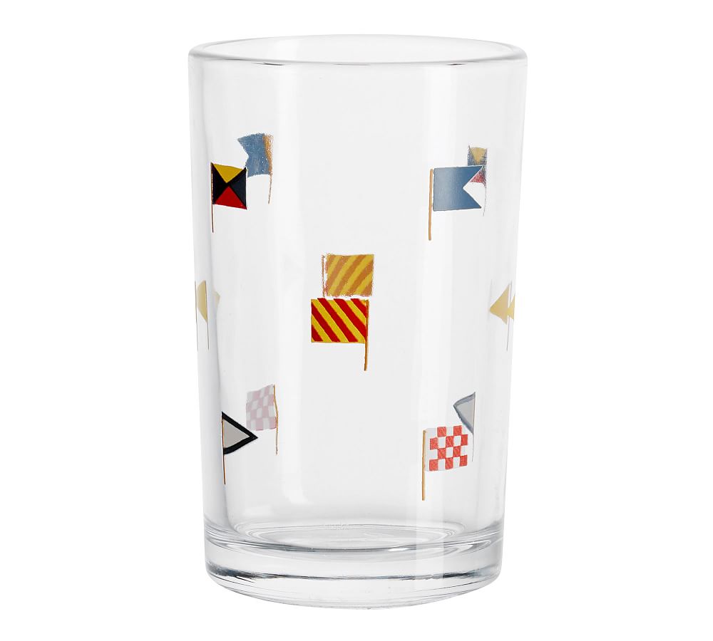 Nautical Flag Highball Glasses, Set of 4