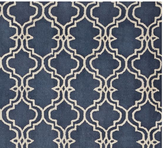 Scroll Tile Hand-Tufted Wool Rug | Pottery Barn