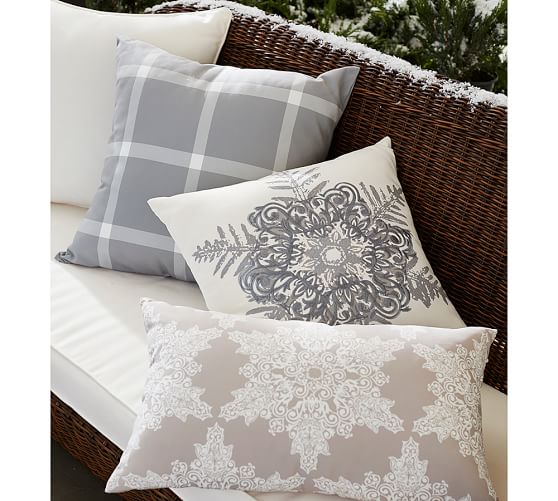 Pottery barn outlet snowflake pillow