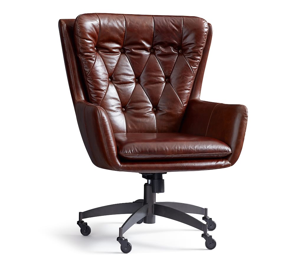 Nash Leather Swivel Desk Chair