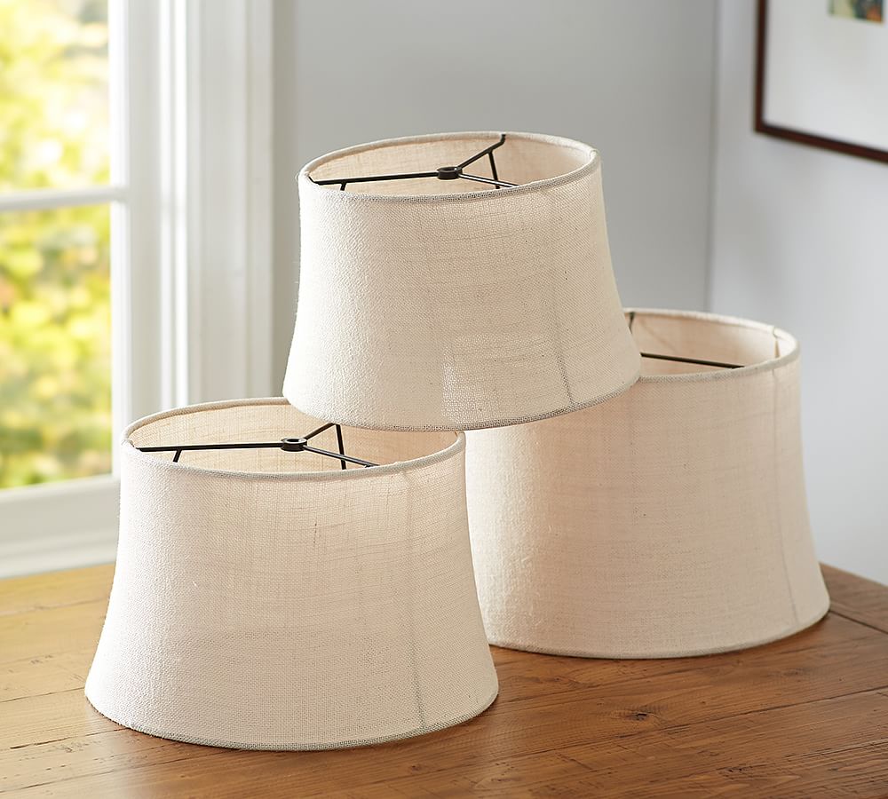 Burlap Sheer Tapered Drum Lamp Shade Pottery Barn