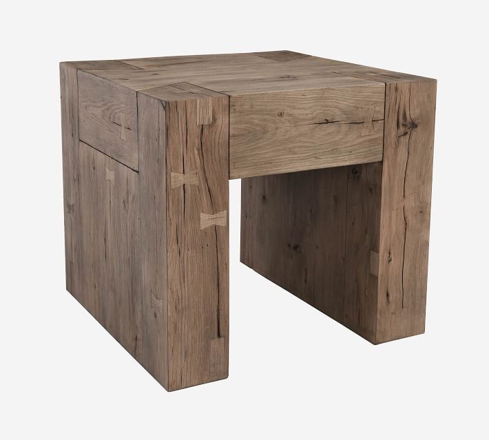 Wood Metal Furniture End Table - Raymond Guest Metal Art at