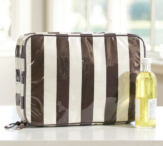 Vilamoura Stripe Ultimate Makeup Bag Pottery Barn