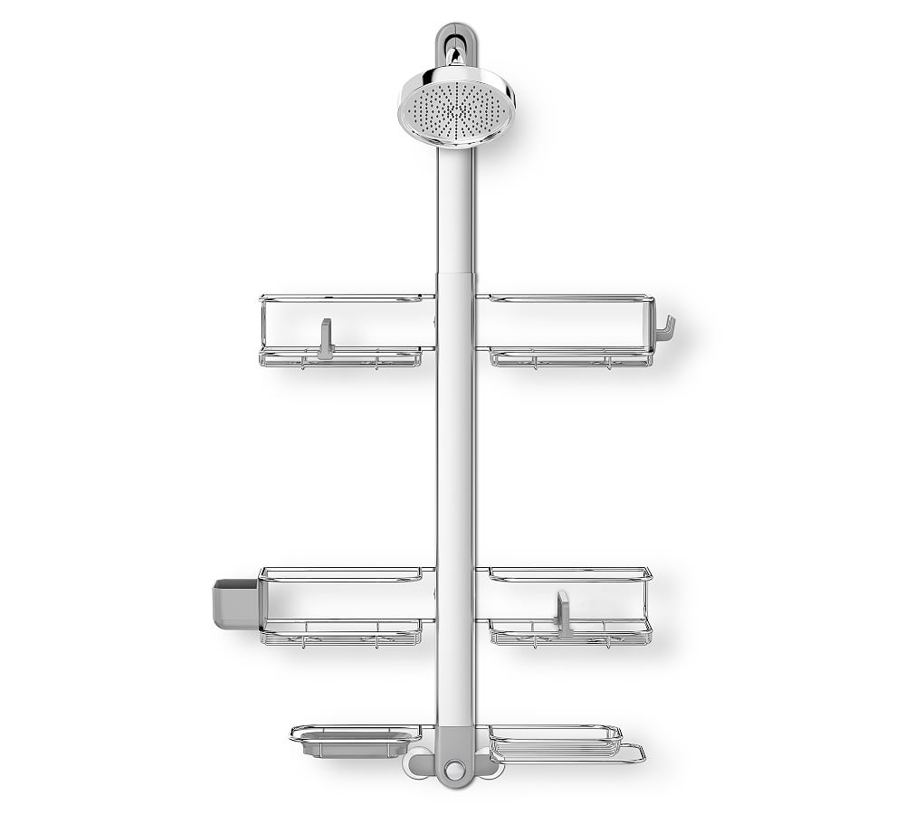 simplehuman Adjustable Shower Caddy, Stainless Steel and Anodized Aluminum